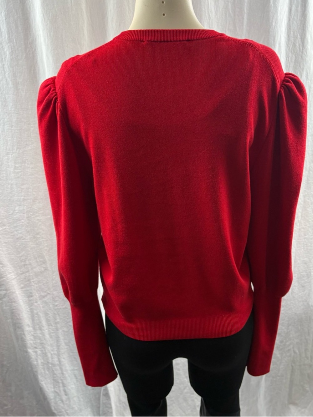 ba&sh Red Sady puff-sleeve Sweater L - Picture 6 of 14